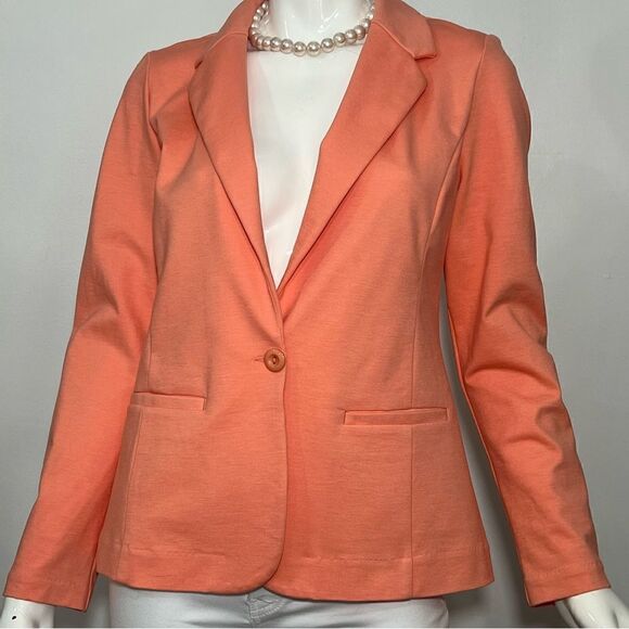 Liverpool Los Angeles Sherbert/Cantaloupe Front Button Blazer -- S - Picture 8 of 16